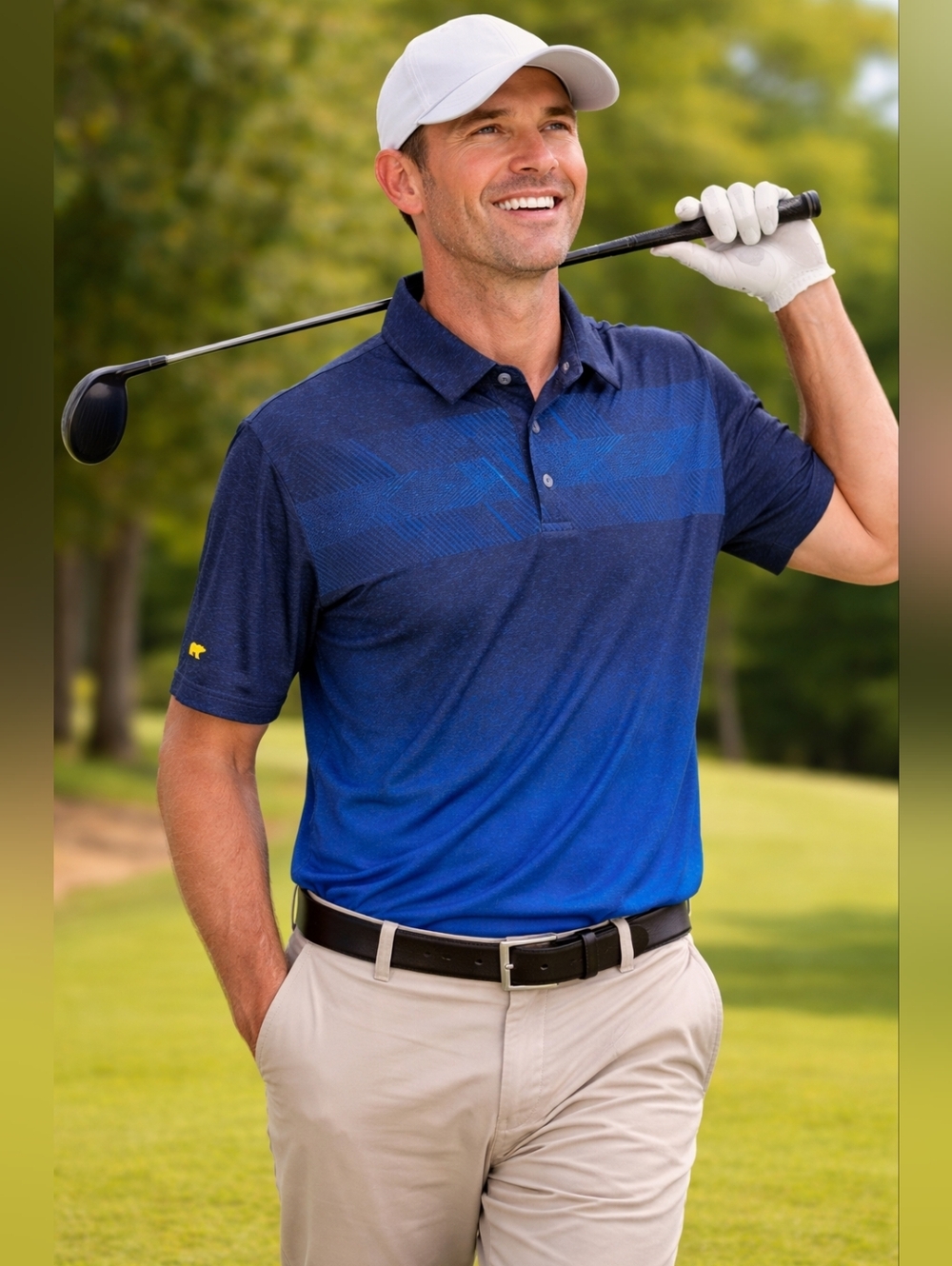 Jack Nicklaus NWOT Men’s Blue Ombre Performance Polo Mens XL